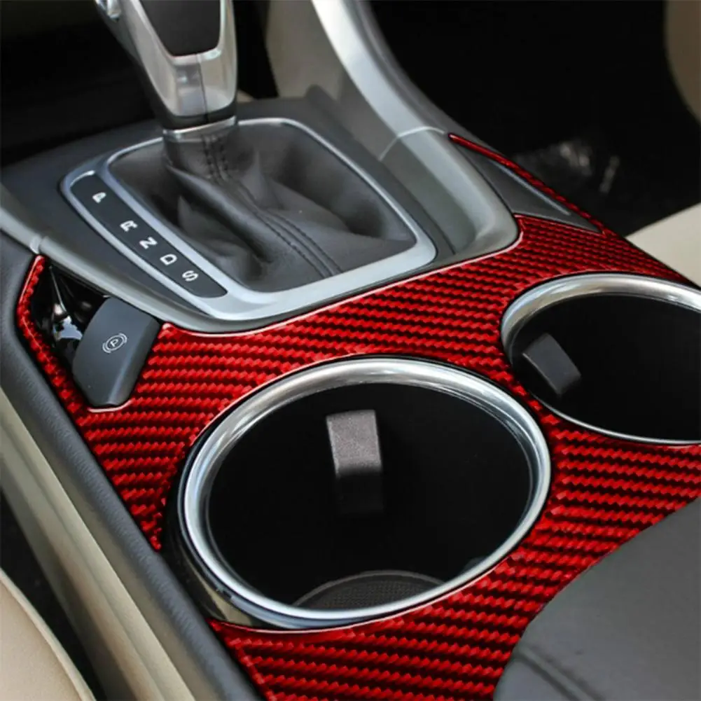 

1 Set Car Gear Shift Panel Cover Trim Cup Holder Center Console Stickers Interior Compatible For Fords Mondeo 2013-2016