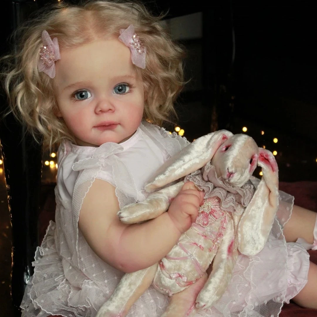 

Lifelike Silicone Vinyl Reborn Doll Girl Baby Maggie 22inch/55cm Realistic Cute Babies Dolls With Princess Dress Kids Playmate