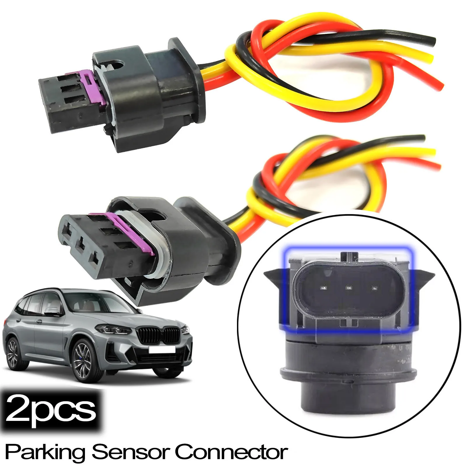 

2x для BMW 1 2 3 F30 4 5 G30 7 серии X1 E84 X3 G01 X5 G05 X7 X6 3-контактный разъем датчика контроля расстояния парковки 4F 0973703