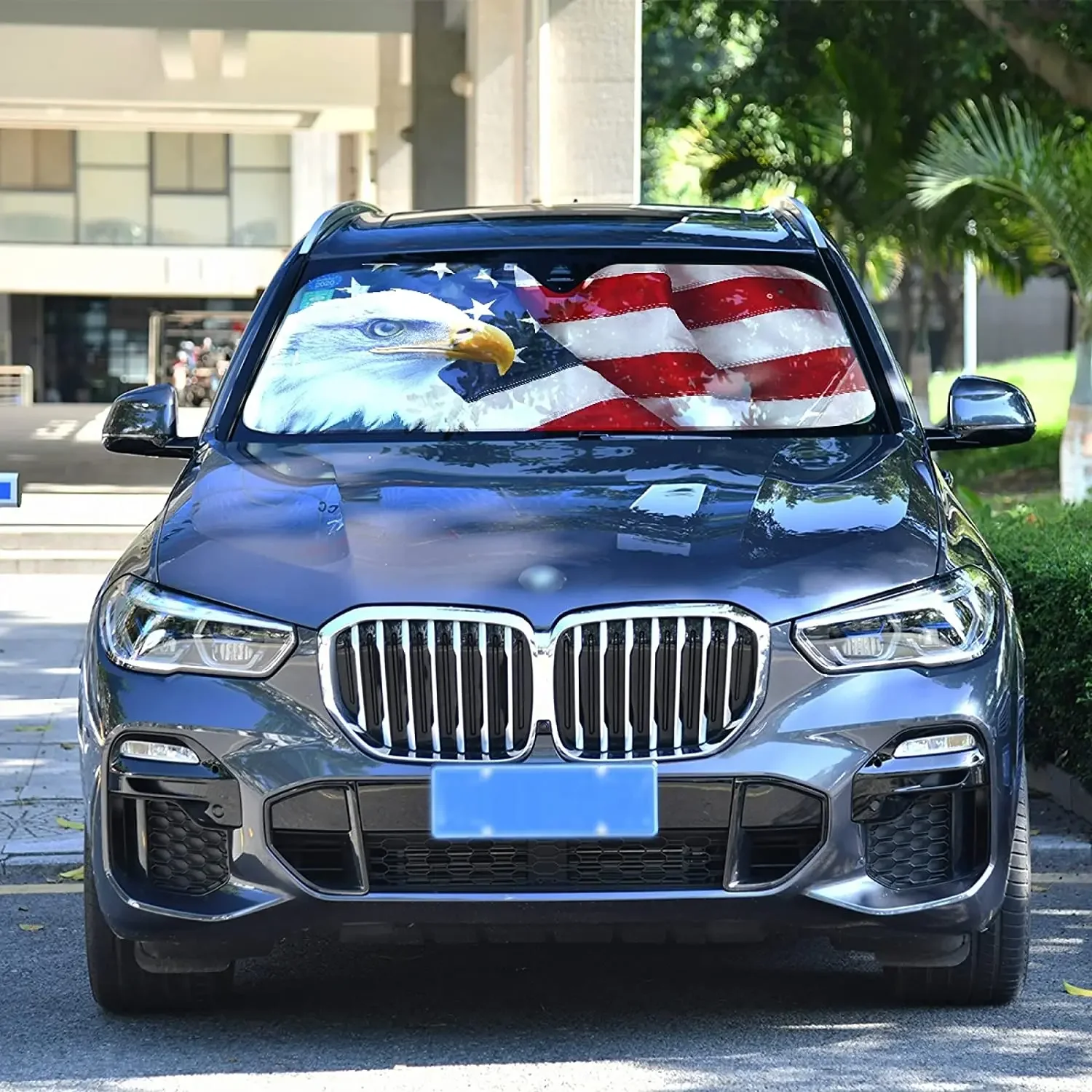 Американский флаг Орел лобовое стекло автомобиля солнцезащитный козырек блоки