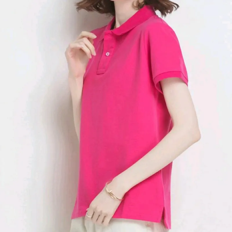 

Top Quality Summer Alligator New Women's Short Sleeve Polo Shirts 100%Cotton Casual Solid Colour Lady Tees Fashion Femme