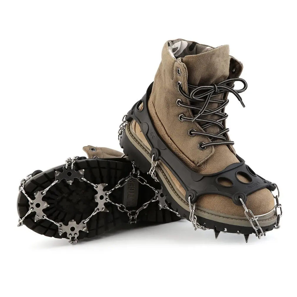 

2021 New OUTAD TPR Winter Hiking Ice Climbing Crampons Snow Chains For Shoes Ice Shoe Spikes Ice Snow Traction Shoe Durable