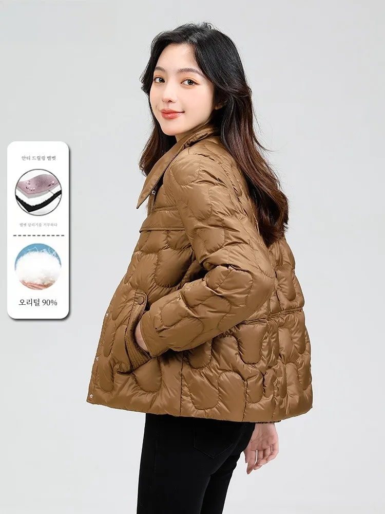 Yalu Genuine Goods 2024 Spring New Lightweight Down jacket Women Short Fashion Casual Loose Small Thin Coat