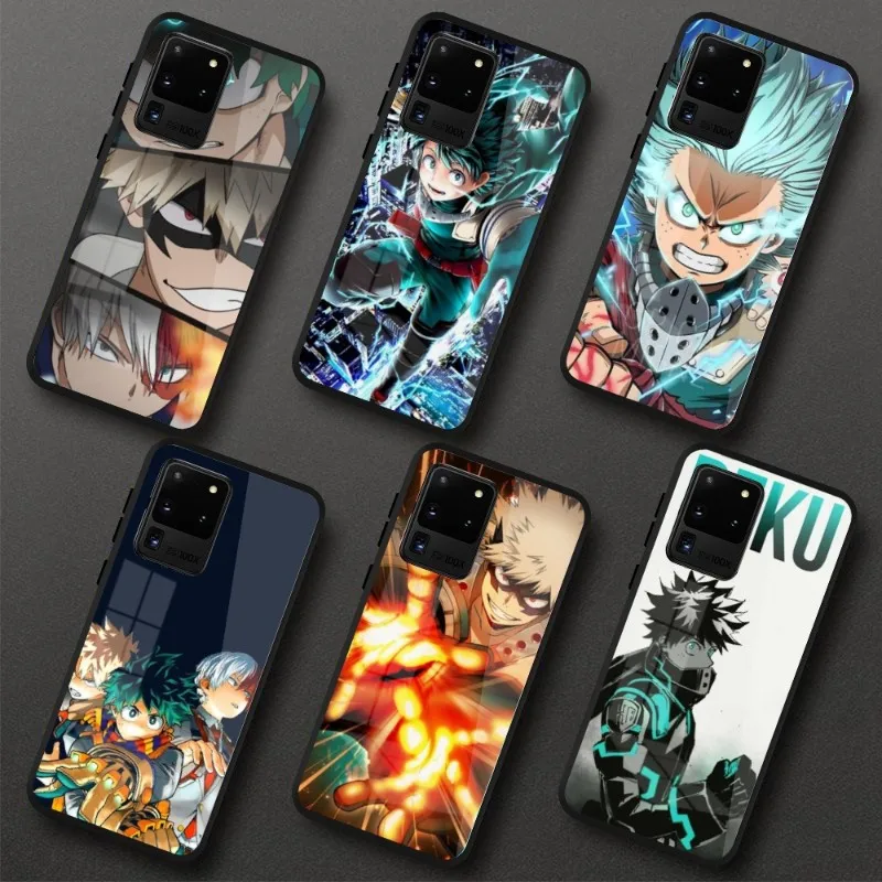 

Midoriya Izuku Deku Phone Case for Samung S23 S22 S21 Pro Ultra A13 A33 A53 NOTE 20 PC Glass Phone Cover Funda