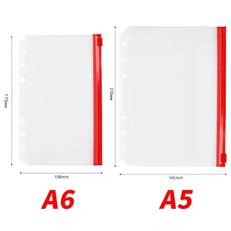 12 шт./лот сумки на молнии A5 водонепроницаемые прозрачные из ПВХ с карманами для