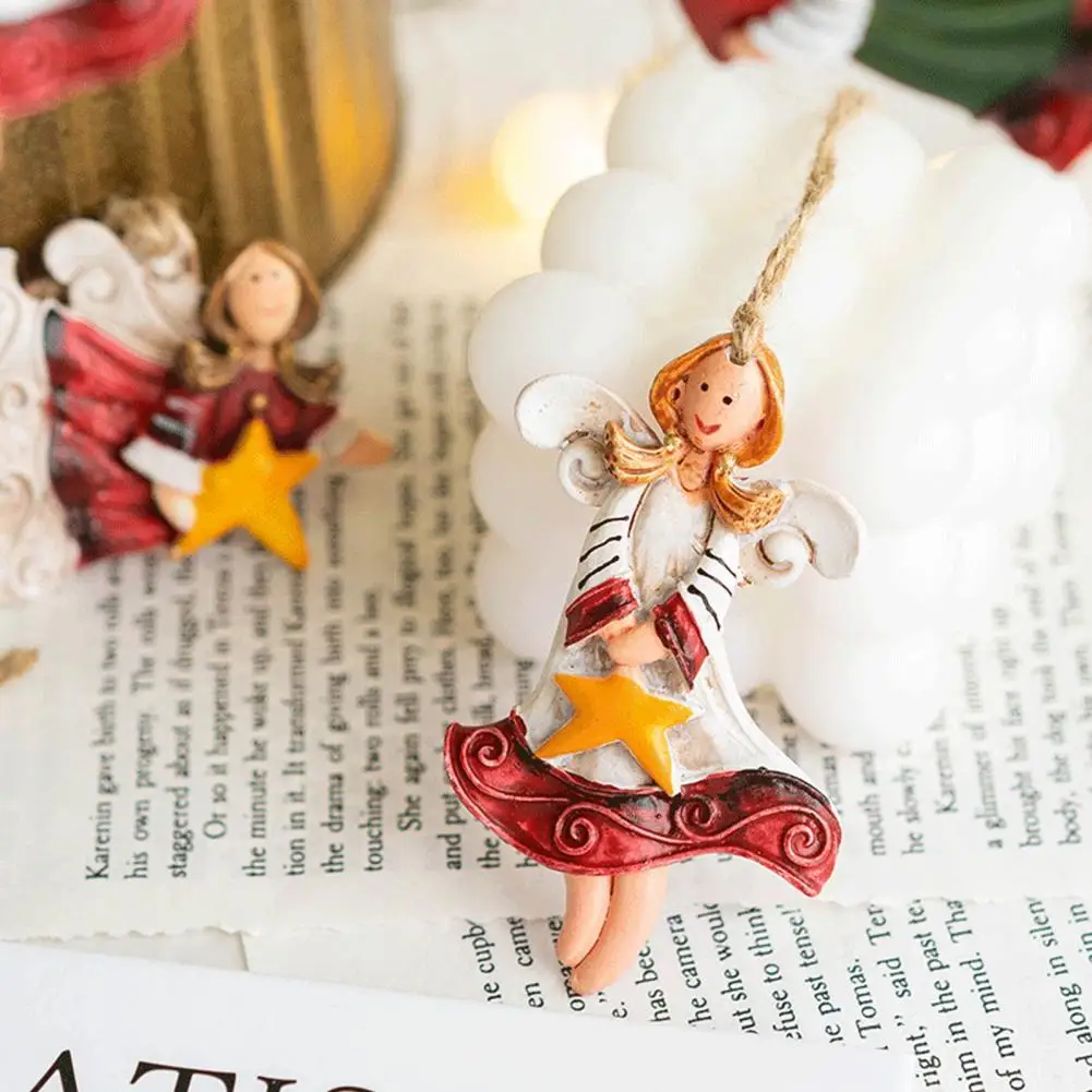 

Hanging Angel Girl Funny Christmas Tree Pendant Ornament Vivid Gesture Gift Christmas Pendant