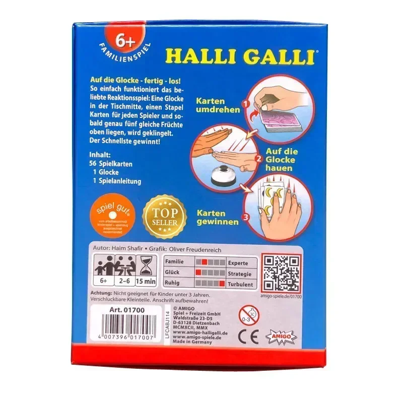 Интерактивная настольная игра Halli Galli для быстрой реакции семейное развлечение