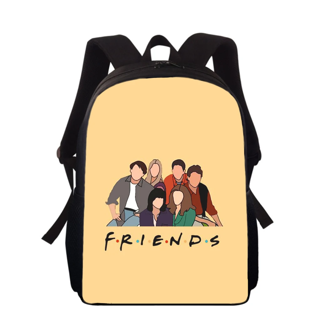Friends 15” 3D Print Kids Backpack Primary School Bags for Boys Girls Back Pack Students School Book Bags