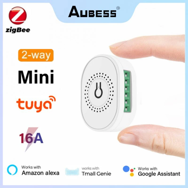 

16A Mini ZigBee 3.0 Smart Switch Smart Home DIY Light Switches Module 2-way Control By Tuya Smart Life Alexa Alice Google Home