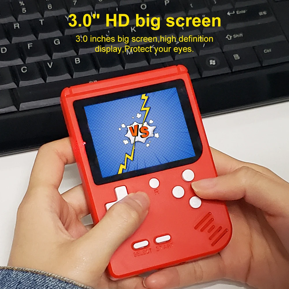 

1/3 шт./комплект, игровые приборы, USB-зарядка, 400 в 1, портативные 3-дюймовые 8-битные игровые консоли с цветным экраном TFT