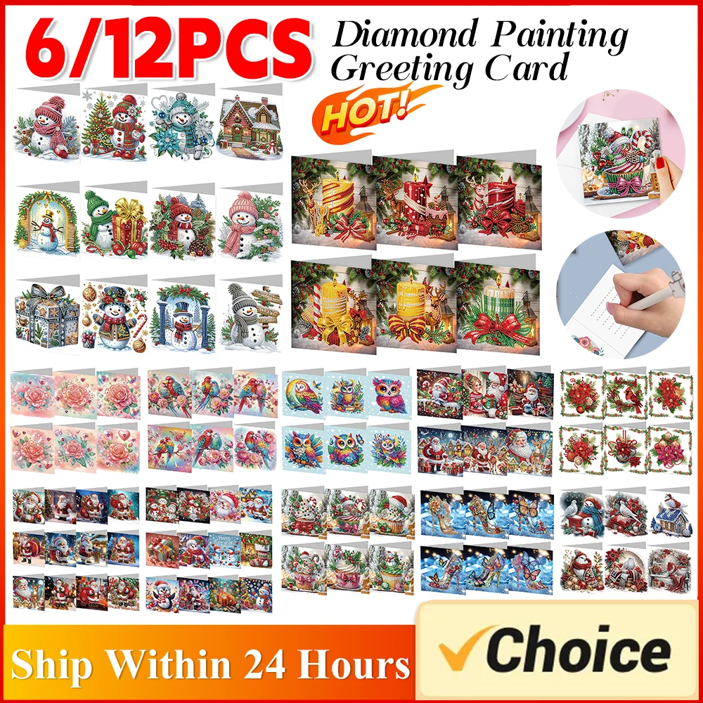 6/12 шт. наборы для алмазной живописи сделай сам поздравительная открытка новинка