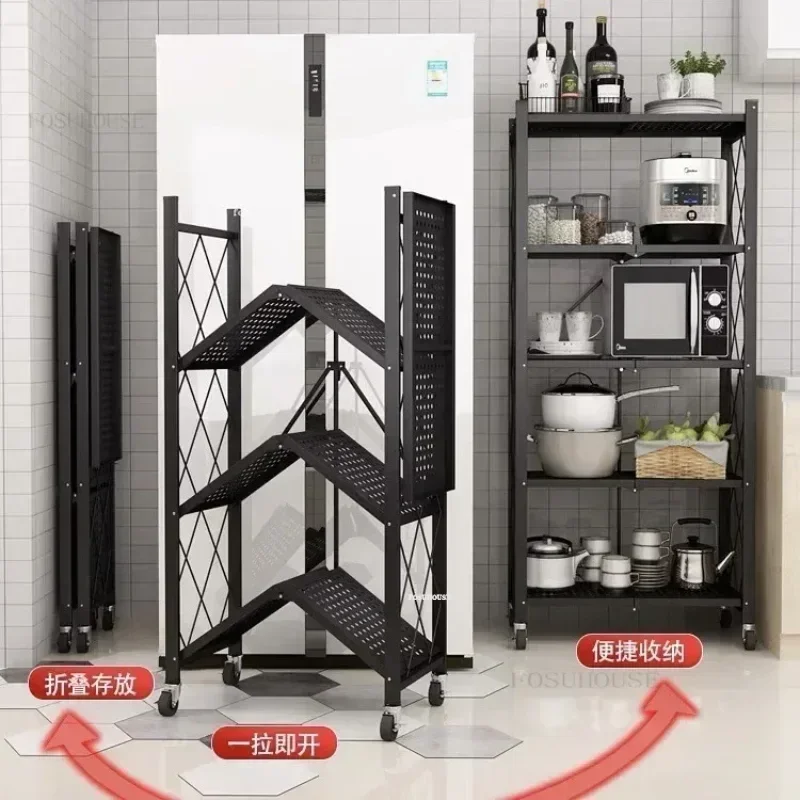 Многослойные кухонные шкафы складная полка для хранения не требующая установки