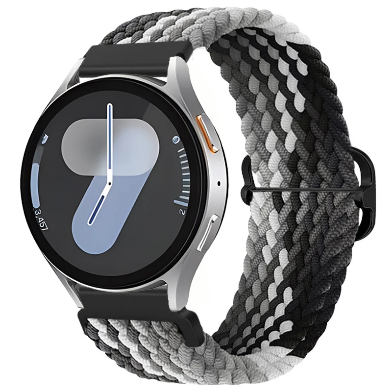 Фото Нейлоновый плетеный ремешок 20 мм 22 мм для Samsung Watch 7/6/5/4 40 мм 44 мм, Huawei Watch 5-4/GT6-5-4, Amazfit Bip 6-5-Max №3