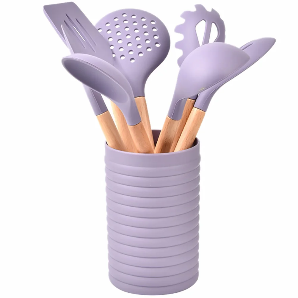 

Silicone Set Kitchen Cooking Utensils Tools Turner Spoons Spatulautensil Spoon Nonstick Kitchenware Scraper Slotted Cookware Kit