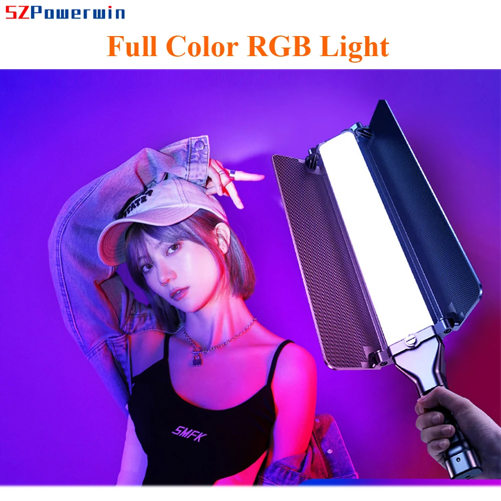 Powerwin 14W Handheld 360° RGB Colorful LED Lamp Bar Stick 19.68in Photo Studio Vedio Light Rod Wand CRI 95 3000-6000K