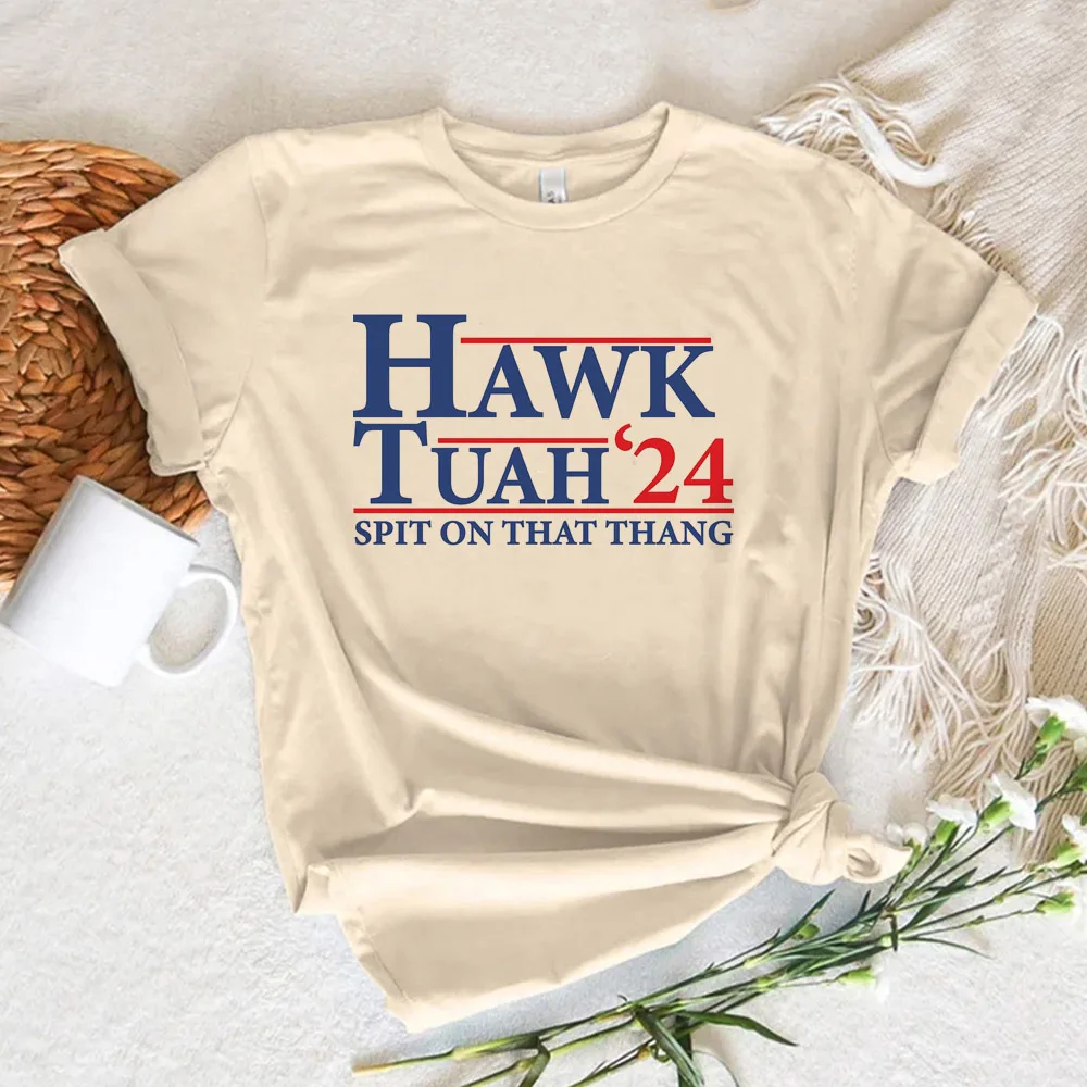 Топ Hawk Tuah женская дизайнерская забавная футболка с графическим рисунком одежда