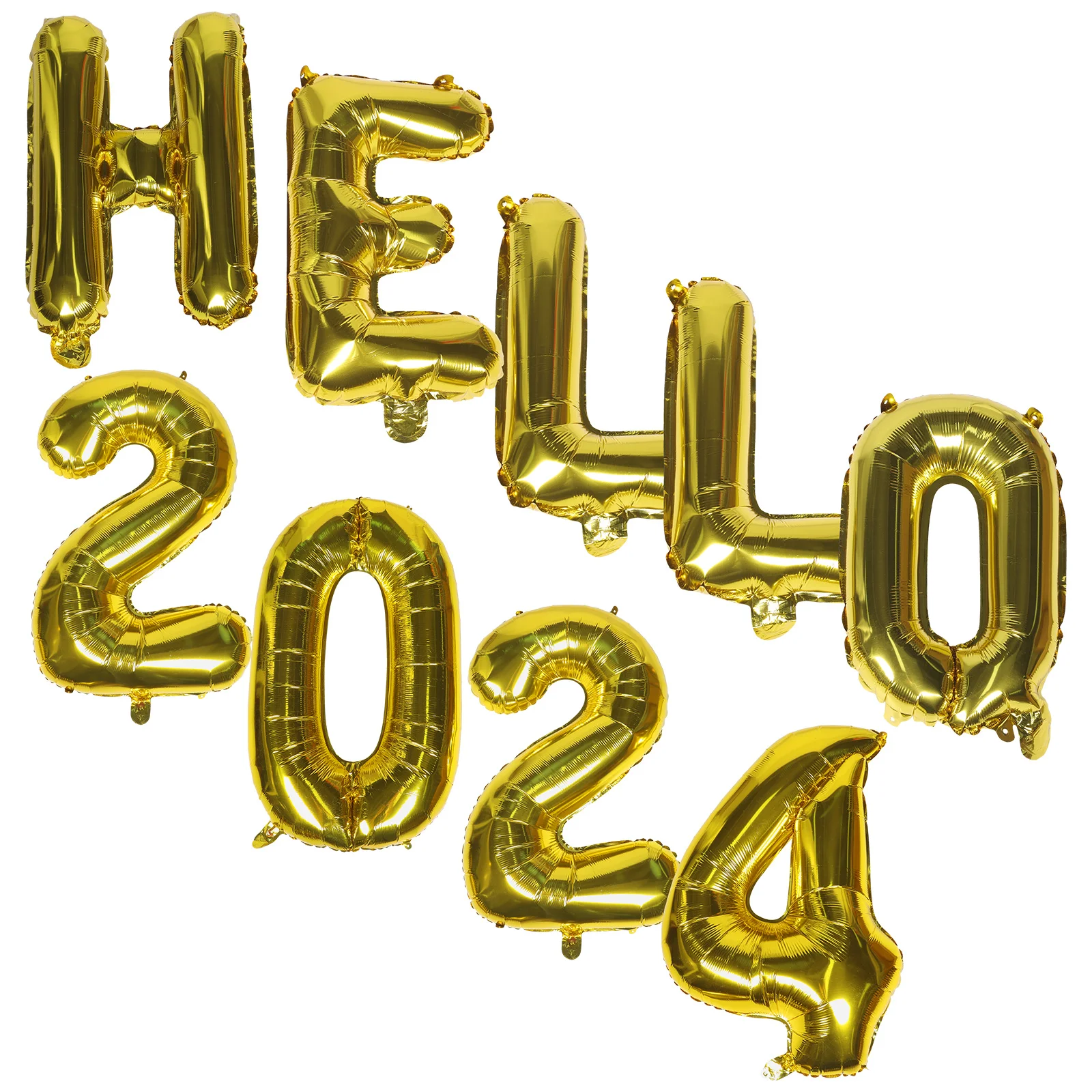 

Вечерние украшения для воздушных шаров, новогодние украшения, 2024, алюминиевая пленка, декоративные украшения на выпускной