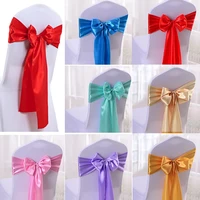 1050pc satin chair bow sashes wedding indoor outdoor chair ribbon butterfly ties for party event hotel banquet decorations soft