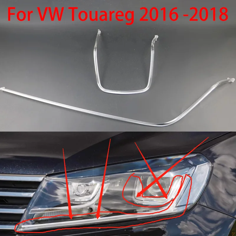 

Для VW Touareg 2016 2017 2018 светодиодные фары DRL направляющая пластина дневных ходовых огней трубки автомобиля дневные ходовые огни бар