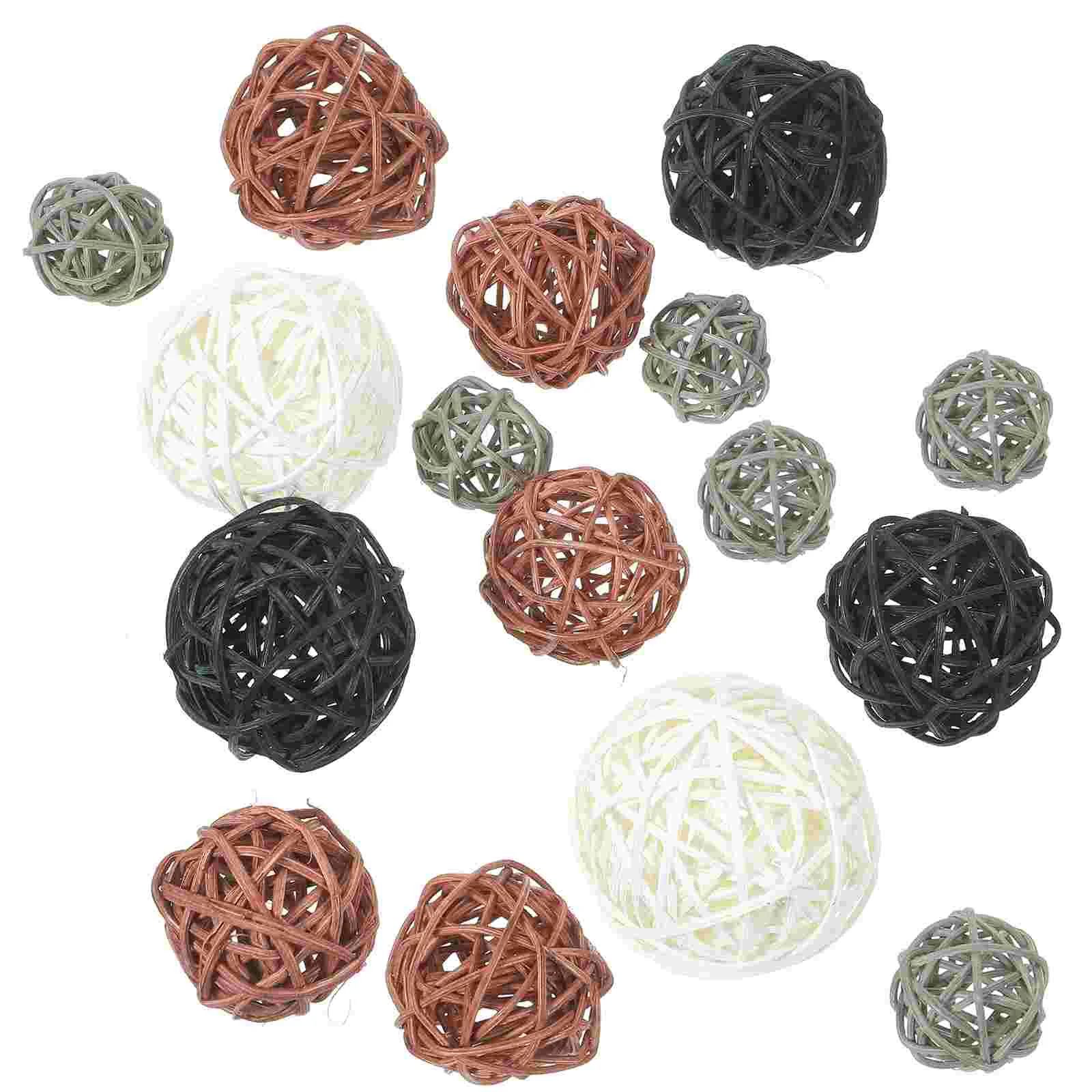 

36pcs Party Rattan Balls Vase Fillers Wicker Rattan Balls Decorative Weaving Rattan Balls
