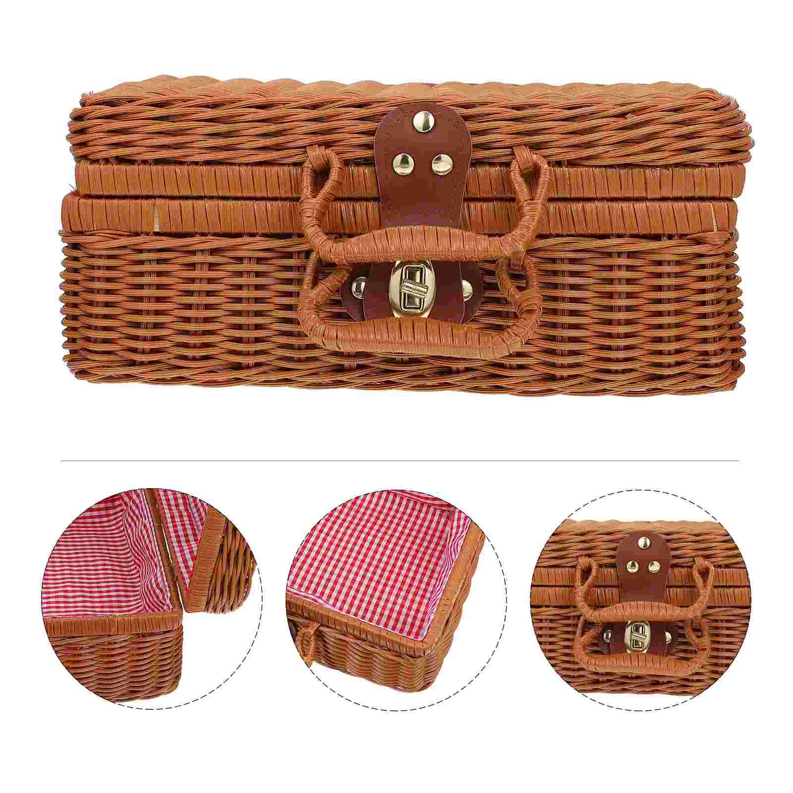 

Wicker Basket Lid Toy Containers Lids Wicker Storage Basket Woven Basket Lid Rattan Suitcase Beach Bag Seaweed Woven Basket