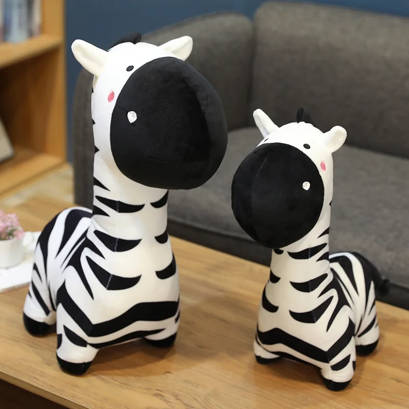 

40-100cm Funny Zebra Cartoon Plush Toy Stuffed Soft Animal Donkey Pillow Cushion For Baby Children Birthday Gift Sofa Decoration