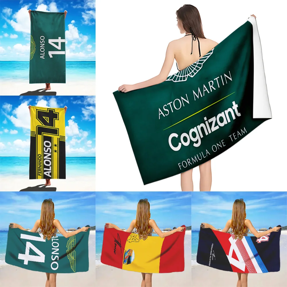 Alonso 14 MartinS F1 Race Team Пляжное полотенце из микрофибры без песка Быстро мягкие