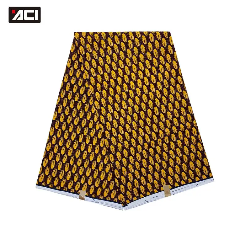 

Африканские Восковые принты ACI, ткань Анкара, 6 ярдов, новые модные африканские принты, хлопковая восковая ткань, мягкое качество, нигерийска...