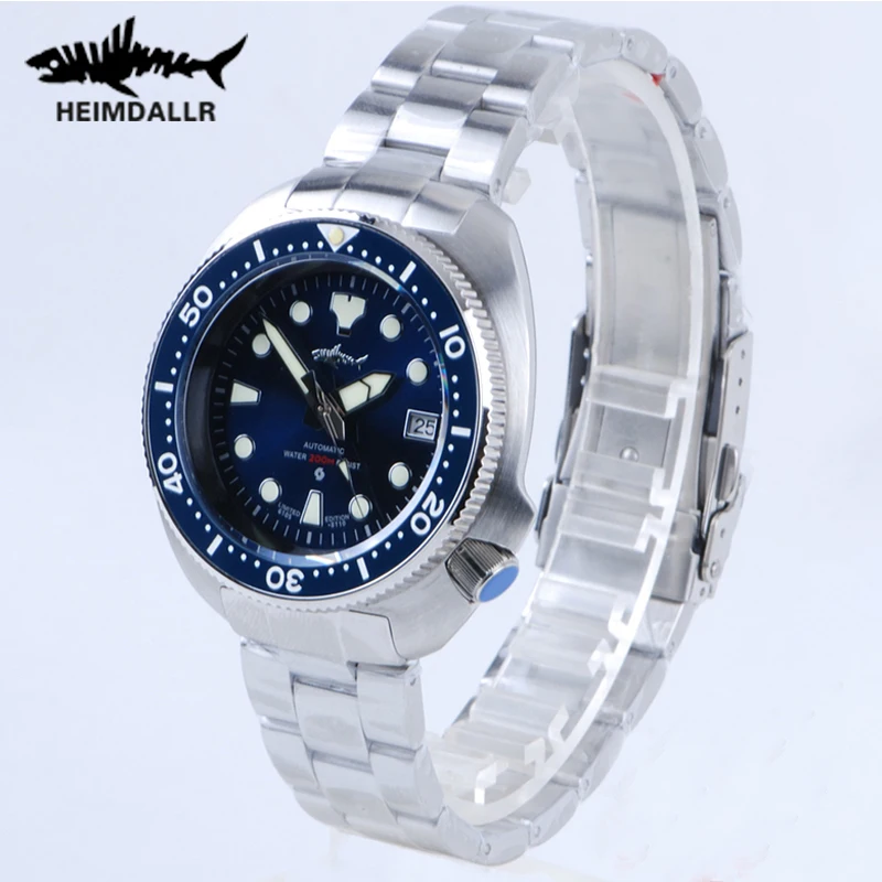 Heimdallr Sharkey NH35A Automatic Watch Men's Mechanical Watches Diving 300M 316L Stainless Steel C3 Luminous Dial