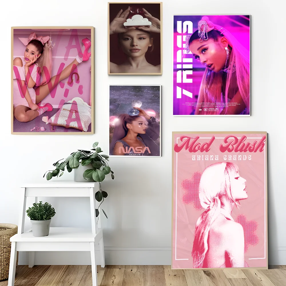 Music Ariana Grande Classic Anime Poster Waterproof Paper Sticker Coffee House Bar Room Wall Decor