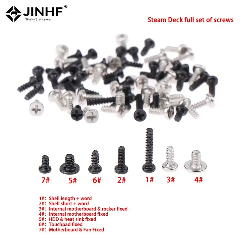 

Replacement Full Set Screw Screws For Steam Deck Game Console Disassembly Tools Accessories Console Joycon Game Repair Parts