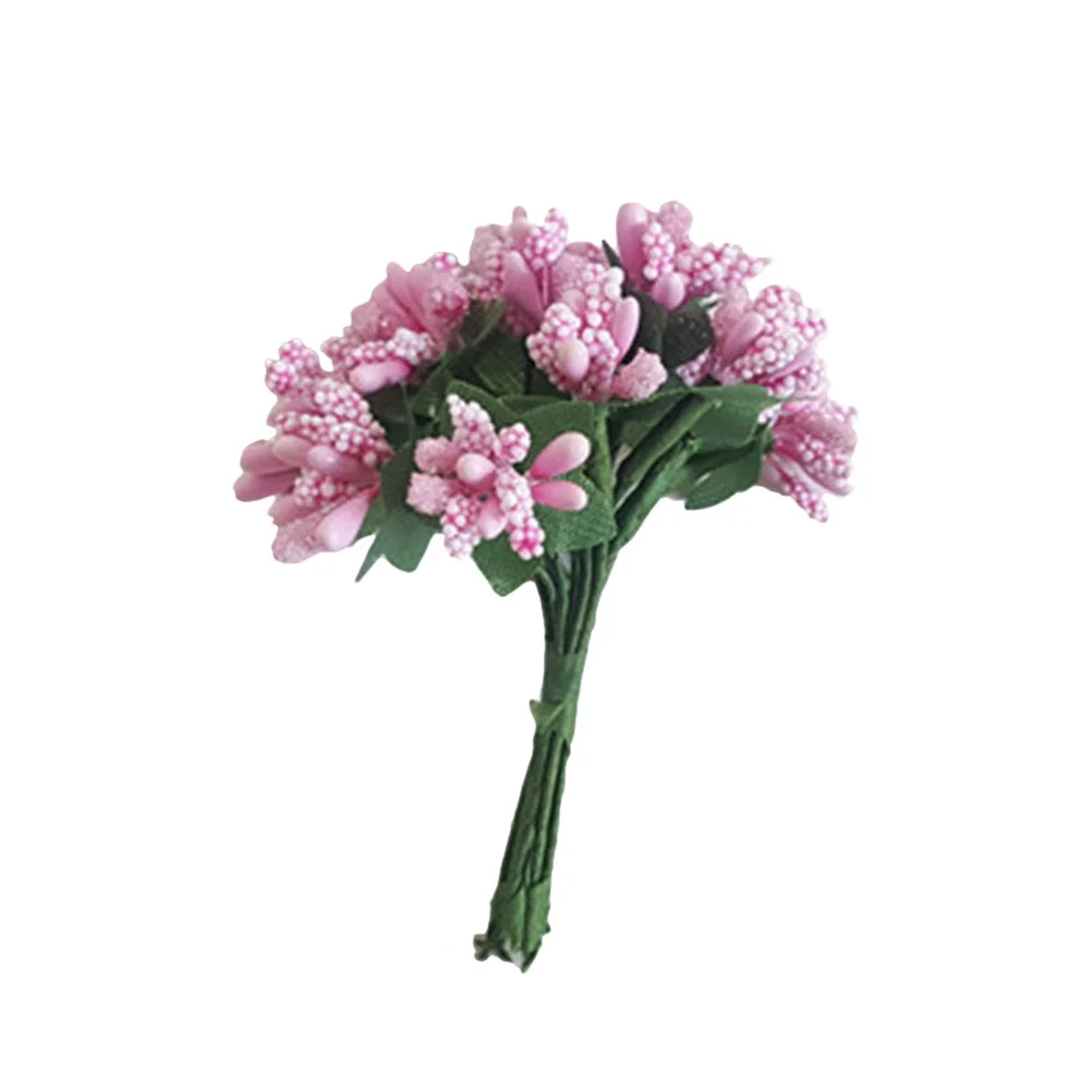 

12 Pcs/bunch Wedding Decor Christmas Artificial Flowers Wrist Flower Peonies Artificial Flowers Artificial Fruit Flower Bunch