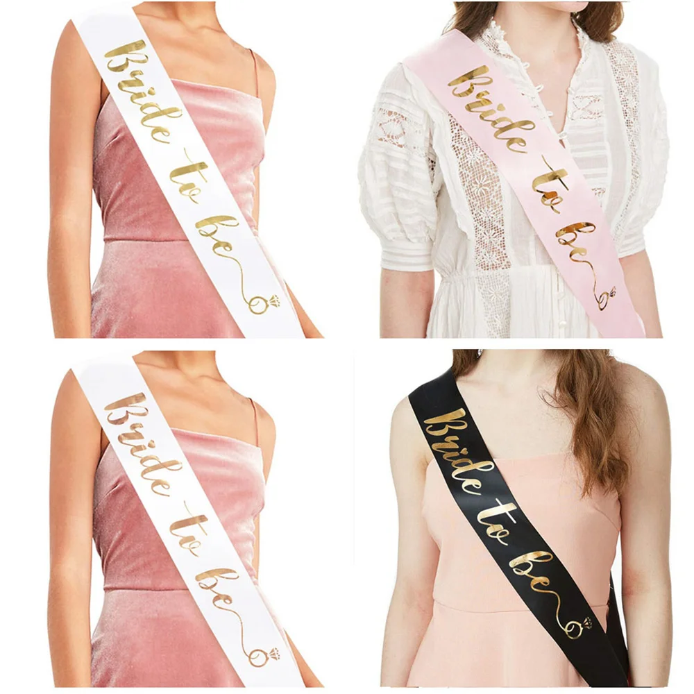 Розовое золото команда невесты будет атласным поясом для девичника