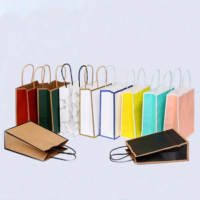 

ysmile Paper Bag with Handle, Gift Party Favor Package, Kraft Paper Bag