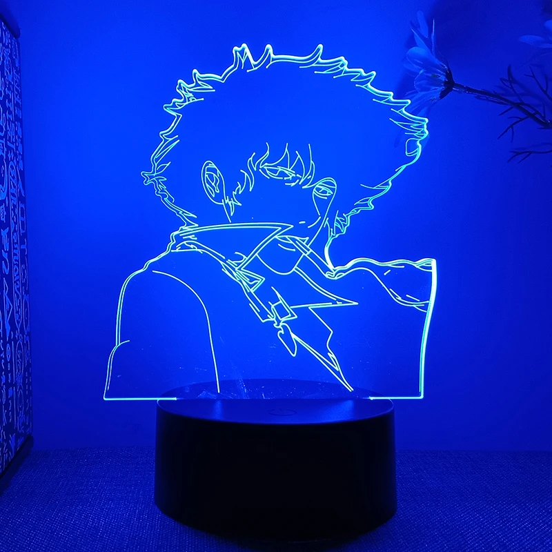 Cowboy Bebop 3d Led Lamp For Bedroom Manga Night Lights Anime Action Figure Room Decor Cute Children's Gift Luces