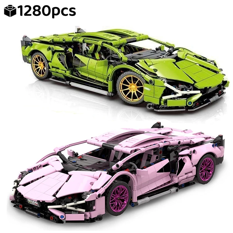 

Технический Супер спортивный автомобиль Lamborghinied Sian строительные блоки MOC 42115 City Speed знаменитый автомобиль сборные игрушки подарок для детей