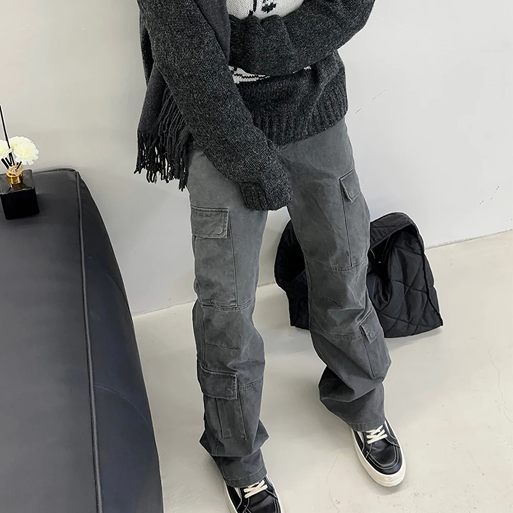  Мужские брюки карго с несколькими карманами повседневные мужские для