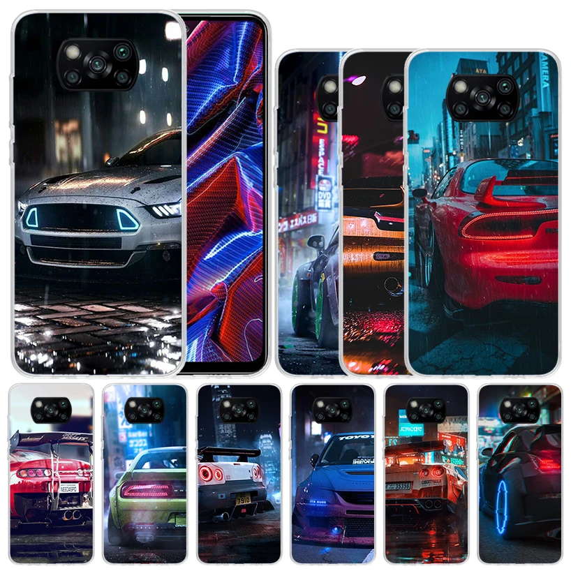 

Sport Car Drift JDM Japan Soft Cover for Xiaomi Poco X5 Pro X4 Gt X3 Nfc M5S Print Phone Case M4 M3 M2 F3 F2 F1 Mi Note 10 Lite