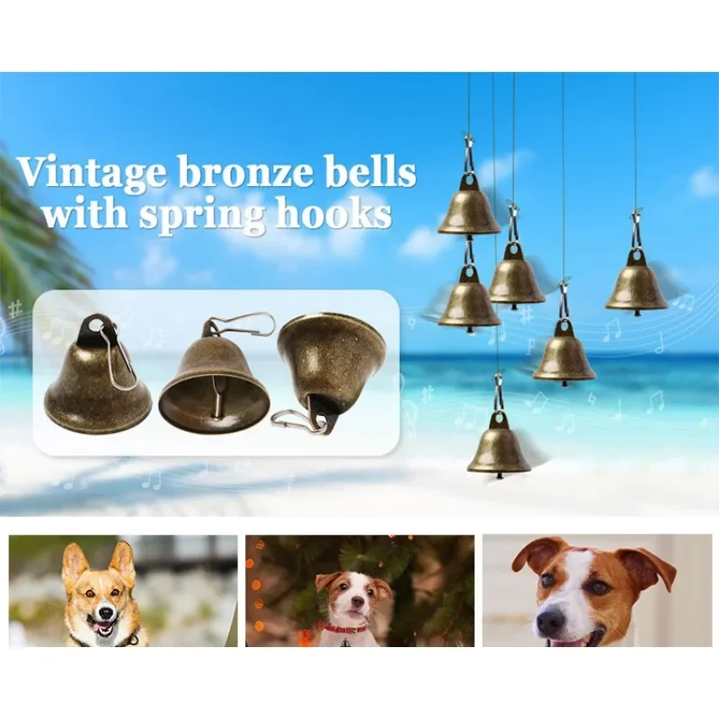 30 шт. металлические винтажные колокольчики 38 мм с пружинным крючком для