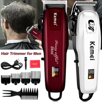 kemei hair trimmer electric hair cutting machine professional trimmer for men cordless barber clipper trimmers usb fast charging