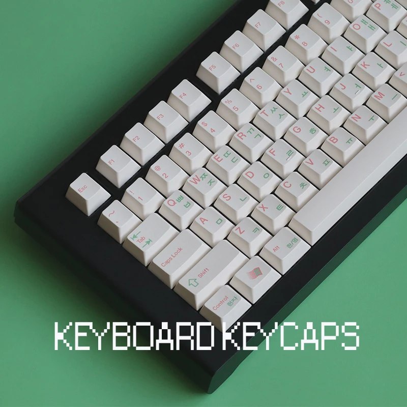 146 Keys Pink Green Korean Sublimation PBT Keycaps Custom Cherry Profile Keycaps for Mechanical Keyboard