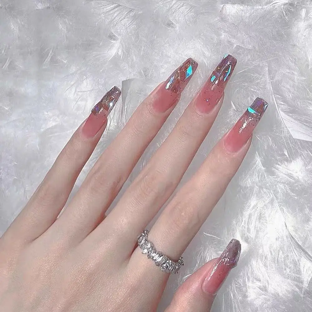 

24pcs/Box Press On Nails Detachable Manicure Tool Artificial Wearable Coffin False Nails Fake Nails Nail Tips