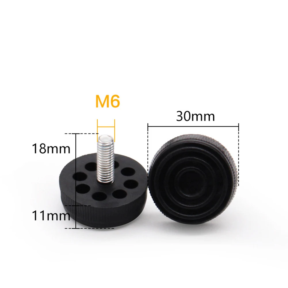 

10PcsFurniture Legs Anti-slip Base Table Cabinet Leg Pad Feet Leveler Floor Protector M6/M8/M10 Screw In Foot Mat