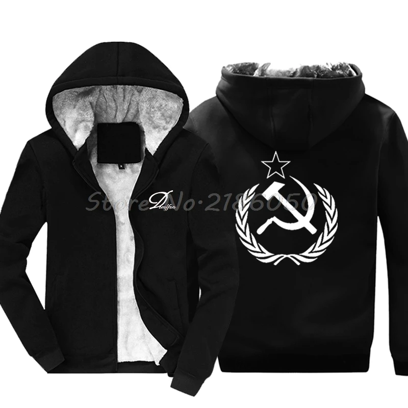 

New Men Sweatshirt CCCP USSR Soviet Russian Hammer Sickle ARMY Hoodie Fashion Jackets Tops Harajuku Streetwear Fitness