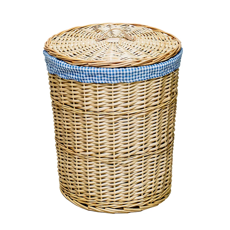 

Wicker Laundry Basket Lid Long Japan Style Storage Home Laundry Baskets Large Clothes Wasmanden Laundry Organization