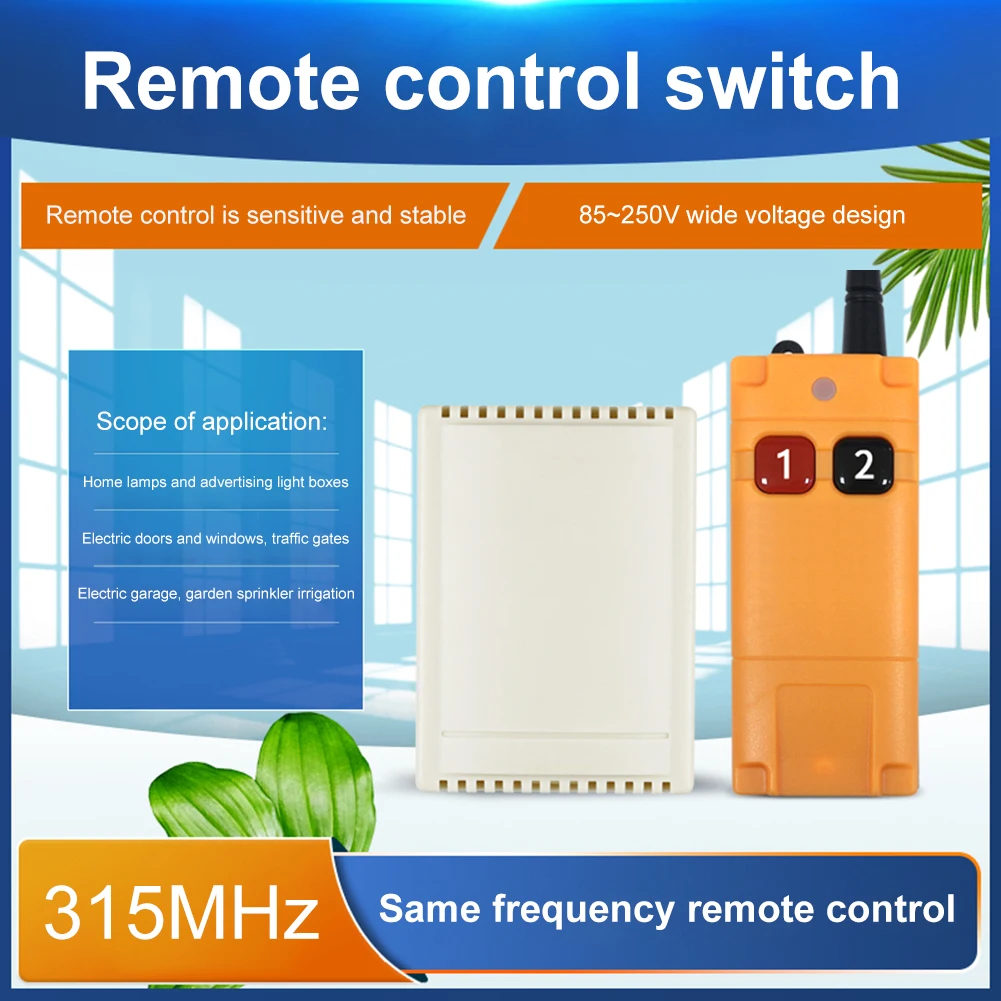 

AC 220 В двухсторонний беспроводной переключатель с 2-клавишным пультом дистанционного управления 433 МГц 315 МГц беспроводной пульт дистанцион...