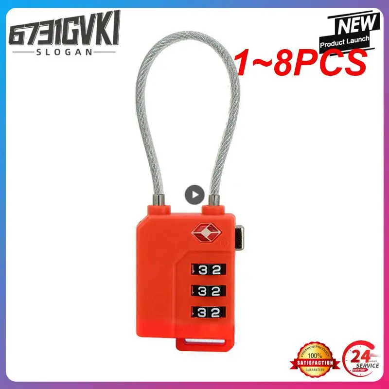 

1~8PCS Digit Password Lock TSA Steel Wire Lock Customs Code Lock for Travel Suitcase Luggage