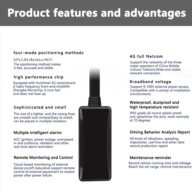 GPS-трекер J16 4G для автомобильной сигнализации устройство отслеживания