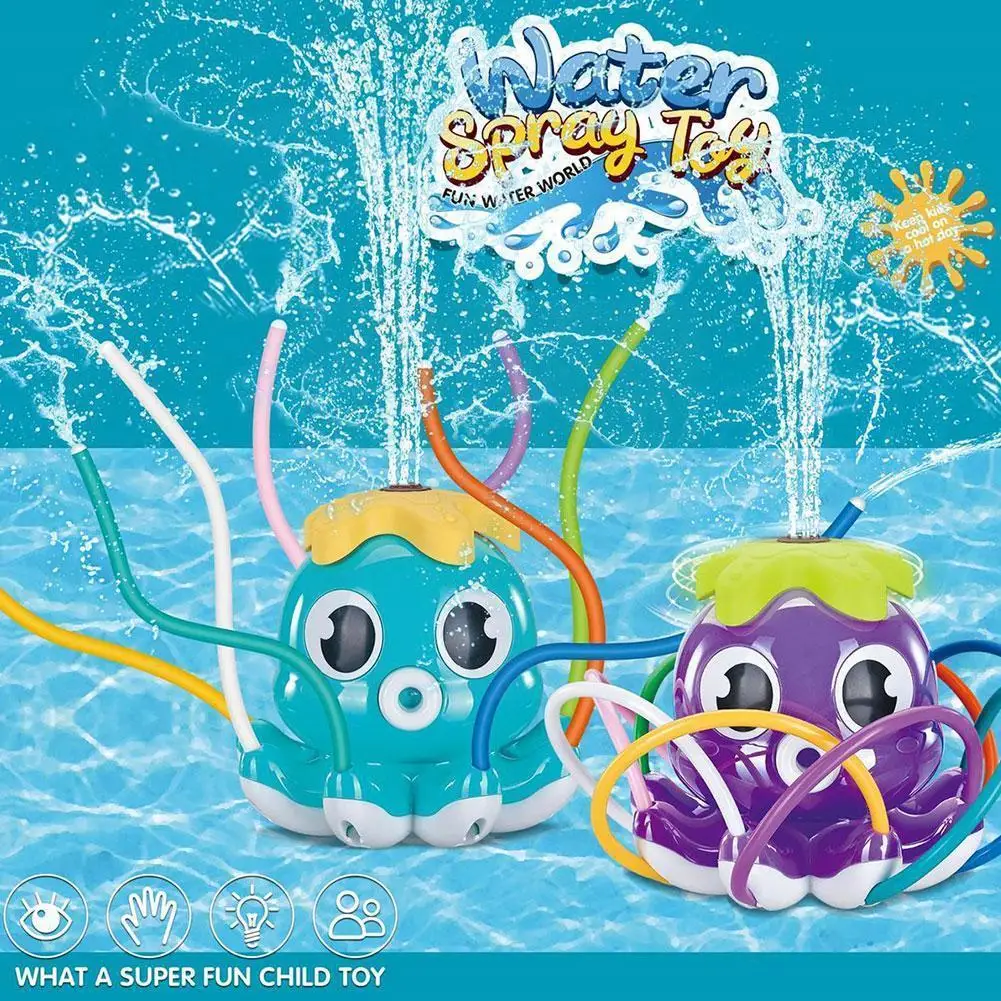 

Rotatable Outdoor Water Toys Sprinkler Octopus Octopus Model Toy Summer Outdoor Lawn Water Toys For Children Birthday Gifts I3y3