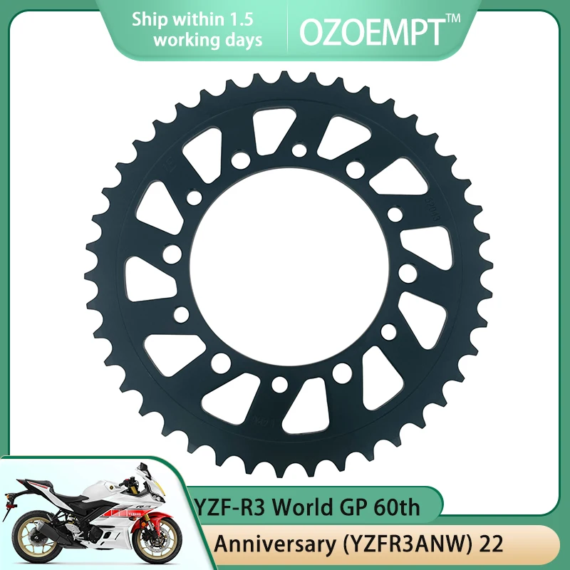 

OZOEMPT 520-43T Motorcycle Rear Sprocket Apply to YZF-R3 Monster Energy Moto GP Edition,World GP 60th Anniversary (YZFR3ANW)